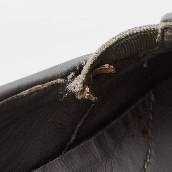 Prada Grey Leather Flower Print Slip On Sneakers Size 7/37.5 - Picture 5 of 5